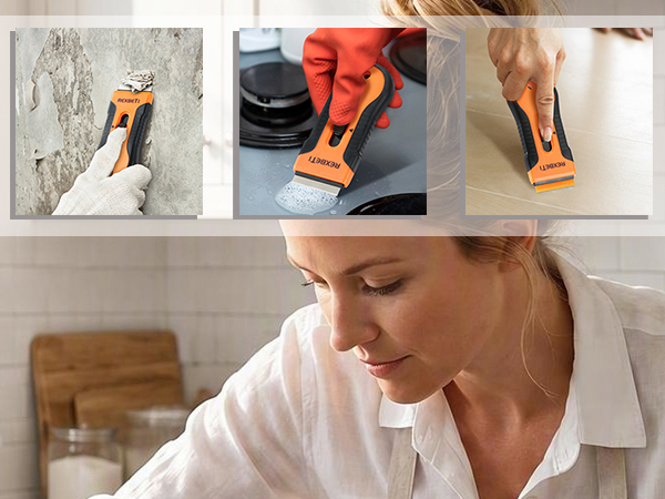 REXBETI Razor Blade Scraper Tool, Paint, Windows, Glass Stovetop Scraper