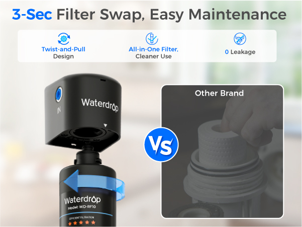 Waterdrop 10UB Under Sink Water Filter System with Dedicated Faucet
