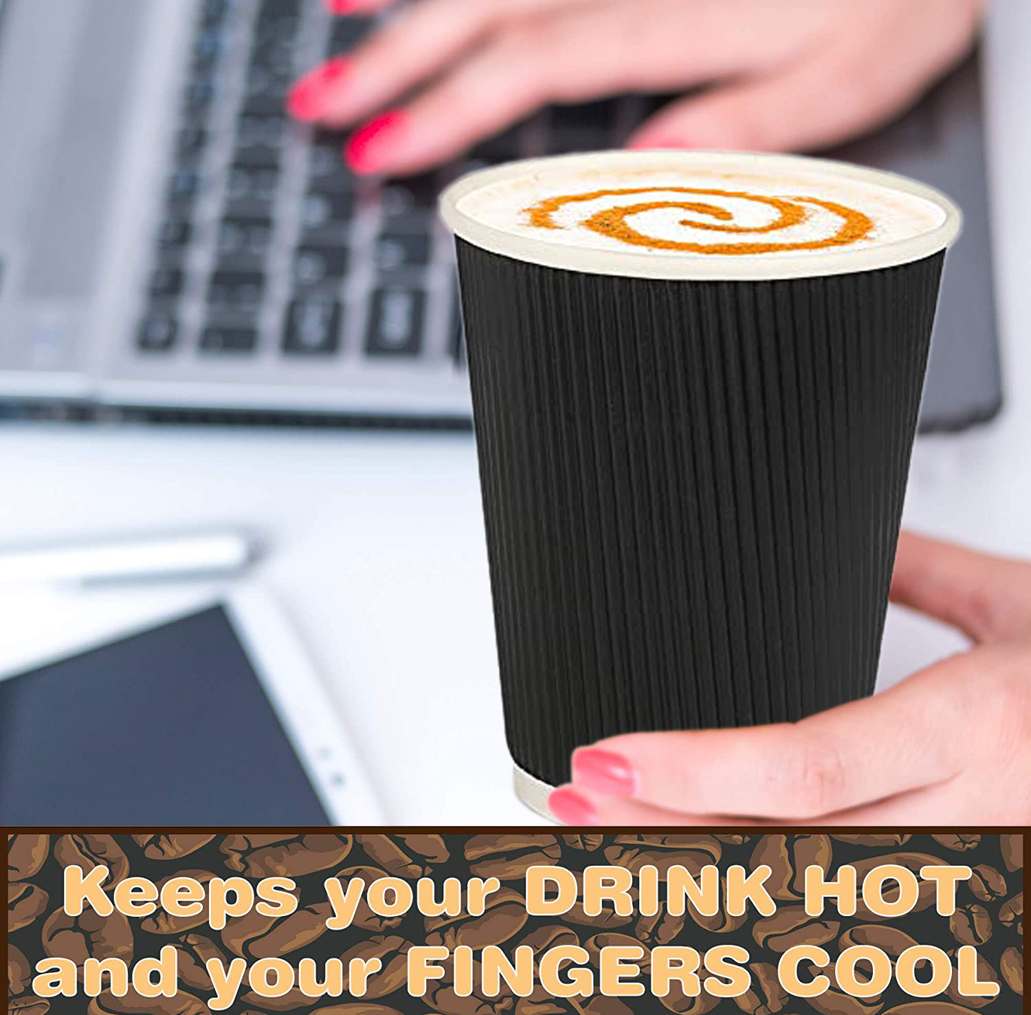 ekysa Basics Paper Disposable Tea/Coffee Cups – 65 ml, Eco-Friendly, Leak-Resistant, Ideal for Hot Beverages, White, Pack of 100
