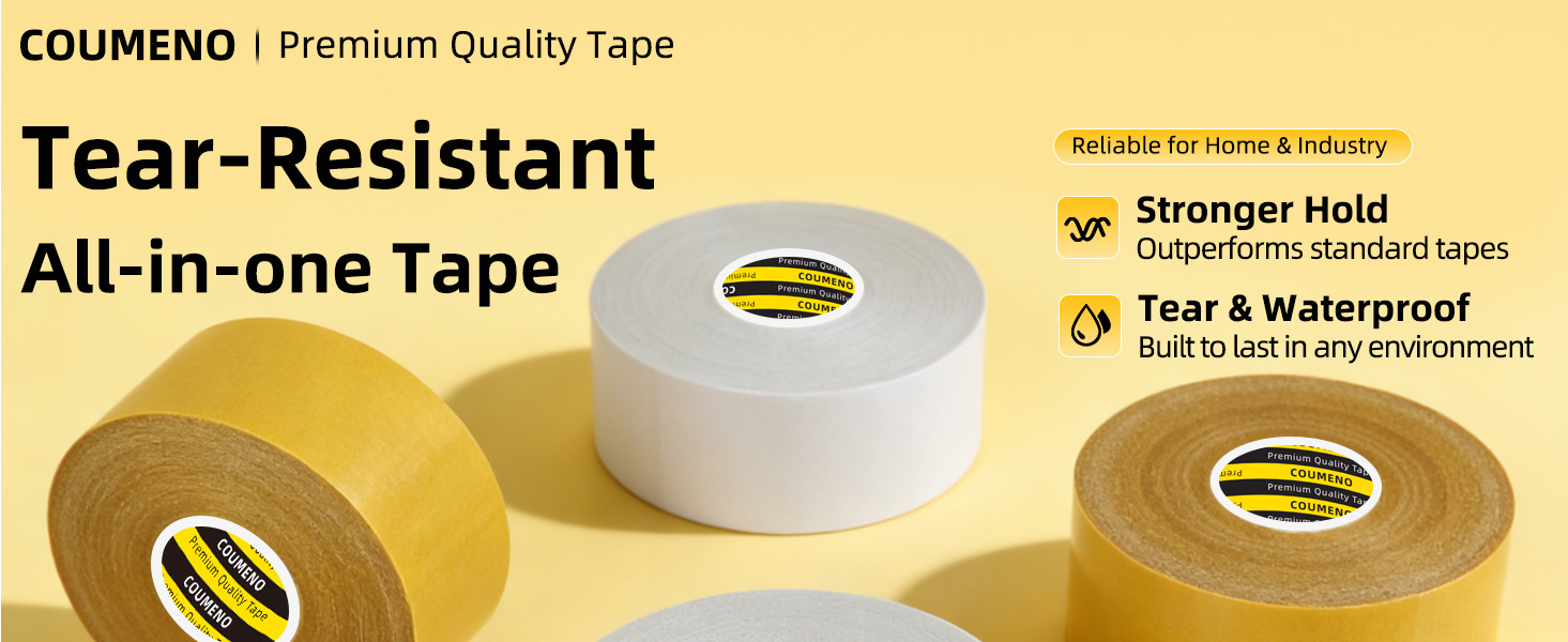 Double Sided Tape Heavy Duty Carpet Mesh Tape,1in x 66FT