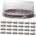 Ciieeo Pcs Round Cake Box Plastic Container Dessert Container Lids Cake Carrier for Display Storage