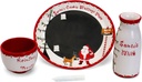 Child to Cherish Santa's Message Plate Set, Santa Cookie Plate, Santa Milk jar, and Reindeer Treat Bowl