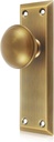 Dummy Door Knob Interior, Inactive Door Knobs for Closet, Antique Bifold Door Knobs Replacement, Single-Side Dummy Old Style Door Handle, Antique Brass, 2 Pack