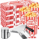 202 Pcs Popcorn Bags with Popcorn Scoop and Salt Shaker,1 oz Small Pop Corn Bags Popcorn Bags Individual Servings for Popcorn Machine Supplies Party Movie Night Theater