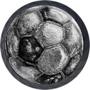 4 Pack Black and White Soccer Kitchen Cabinet Knobs Round Drawer Pulls Dresser Cupboard Door Handles