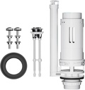 R&T 2-Inch Toilet Flush Valve Replacement Kit with Push Button, Tank to Bowl Gasket with SUS304 Bolts, Toilet Repair Kit Inside Tank for 2-piece Toilet A2473M