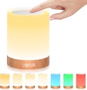 Night Light, Touch Lamp for Bedrooms Living Room Portable Table Bedside Lamps with Rechargeable Internal Battery Dimmable 2800K-3100K Warm White Light & Color Changing RGB (Regular Size)…