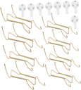 8pcs Invisible Spring Hook Wall Mount Plate Hangers for Home Office Decorative Storage