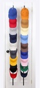 Perfect Curve CapRack | Over-The-Door Hat Organizer for Baseball Caps | 2 Straps, Holds 18-36 Adjustable Caps | Black