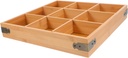 PRETYZOOM Wooden Tea Bag Organizer Compartments for Sugar Packets Stylish Storage Box for Design Easy to Clean Compact Countertop Container