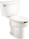 American Standard 2462016.020 Cadet Two-Piece Pressure Assist with 12-in Rough-In Toilet, Elongated Front, 1.6 GPF