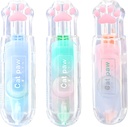 Correction Tape, Mini Retractable Correction Tape Pen, with Aesthetic Cute Cat Paw Applicator,for Back To School Office Supplies.