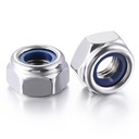 Wensilon(50pcs) M6 Self Clinching Nuts 304 Stainless Steel Self-Lock Nylon Inserted Hex Lock Nuts