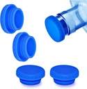 Water Jug Caps 5 Gallon Reusable Silicone - Strong Sealing no Spill Top Lid Cover 55mm Bottles for Outdoor & Kitchen - Pack by 4