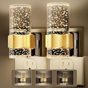 Night Lights Plug into Wall: Led Dimmable Night Lights with Auto Dusk to Dawn Sensor - 2 Pack 3000K Arylic Nightlight with Adjustable Brightness for Bedroom Bathroom Hallway Indoor Home Decor