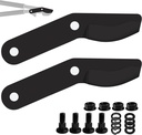 (2-Pack) Alloy Steel Lopper Replacement Blades with Screws Compatible with Garden Loppers – Heavy-Duty Large Pruner Blades for Tree Trimming, Branch Cutting and Gardening Tools – Black