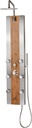 PULSE ShowerSpas 1050 Bali ShowerSpa Panel with 10" Low-Profile Rain Showerhead, 6 Body Spray Jets, Hand Shower, Tub Spout, Bamboo Wood and Stainless Steel Panel with Brushed Nickel Fixtures