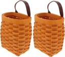 Garneck 2pcs Woven Basket Wall Storage Hanging Wall Vegetable Fruit Baskets Kitchen Storage Holder Decorative for Home Decor