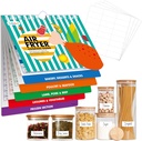 Magnetic Air Fryer Cheat Sheet, Air Fryer Cooking Guide Booklet with 72 Removable Blank Labels, Cooking Time Temp Chart Recipe Guide for Quick Reference