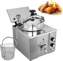 INTSUPERMAI 16L Commercial Countertop Pressure Fryer, Stainless Steel High Pressure Fried Chicken Machine, Electric Multi-function Deep Fryer Cooking Machine, 110V, 2400W, 8PSI