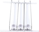 Soda Can Dispenser Organizer for Fridge Automatic Pusher 38cm E Shaped (White)