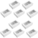 PRETYZOOM 1Set Cupcake Packing Boxes with Inserts Kraft Paper Design Easy to Assemble Window for Viewing for Muffins and Take