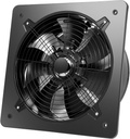16 Inch Ventilation Fan, 750W 2800RPM Home Industrial Air Blower Exhaust Fan with 7 Blades, Wall Mounted Explosion Proof Fans for Kitchen, Warehouse, Workshop, Garage, Black