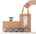 Teacup, Sake Cup Handmade Ceramic Mug Set 2 oz (6 pieces)