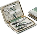 MR.GREEN Manicure Sets Pedicure Kits Stainless Steel Nail Clipper Personal Care Tools with PU Leather Case (Green)