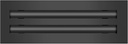 BUILDMART - 12" Linear Slot Diffuser - (2 Slot) Double Slot - Black Decorative Air Vent - Modern AC Vent Cover for Ceiling, Walls & Floors - Texas Buildmart