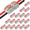 Bellox 18 PC-uri Conectori de cablu de sârmă Lever, 2 în 2 Terminale de linie cu aspersoare electrice, 24-12 AWG tip împingere rapid Splice Lock Compact Wire Conductor pentru acasă, Electrician de utilizare