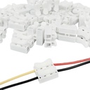 ROBOWAY 25Pcs CH2 Conectori de cablu 2 pini Tip de împingere electrică Conector de sârmă rezistentă la şoc Conector de sârmă cu filet rapid Splice Terminal 220V 10A, Conector de sârmă, Conector electric Clemă, (Pachet de 25)