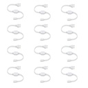 Murphy 220V AC PIN Conector/Adaptor/Cable pentru LED (SMD 2835-120 LED/Mtr.) Rope Light (Pachet de 12), White