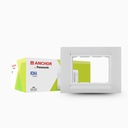 Anchor by Panasonic Roma Classic 8 Modul orizontal Tresa Glossy White Plate for Switch Board (White, 30384WH-PK 2)