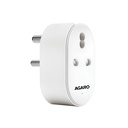 AGARO Regency 16A Wi-Fi Smart Plug cu monitorizare și control al aplicațiilor energetice, compatibil cu Alexa & Asistent, Control vocal pentru Geyser, AC & Alte aplicații grele, Timer & Scheduling, White