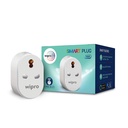 Wipro 16A Wi-Fi Plug inteligent cu monitorizare energetică- Potrivit pentru aplicații mari, cum ar fi Geysers, Microwave Ovens, Aer condiționat (Lucrări cu Alexa și Asistent)- Alb