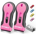 DYSElf 2 Pack Razor Blade Scracker, Razor Scraper cu 10 Lame de rezervă
