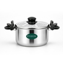 Indus Valley Oţel inoxidabil 2.5ltr Strainer Pot / oală de orez pentru tăiţei, Paste, porumb, SOYA, legume şi orez 