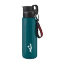 MILTON Maverick 600 Sticla de apa din otel inoxidabil, Lid leakproof, Zid simplu, ISI certificat I pentru școală, birou, sala de sport I 620 ml, albastru Teal