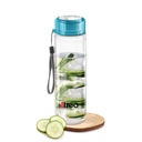 Treo By Milton Hector Sticla de sticlă 1000 ml I Leak Proof I Premium Sticla I Food Grad-Bpa Gratuit Material I Odour Proof I Easy to Carry Strap I Perfect pentru acasă, birou, albastru
