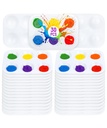 Dl Pen- Plastic Paint Palette, 30 Pack, 6 Wells