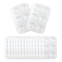 16PCS Tăvi de vopsea din plastic alb - esenţială pentru pictură petreceri, meşterii DIY şi pictură de artă