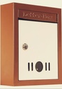 Cutie de scrisori (maro) de înaltă calitate metalică pentru casa și poarta birou perete cutie cutie 9 * 11 * 3 inch