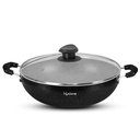 Non-Stick Frying Kadai pe tot parcursul vieții cu Glass Lid 
