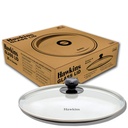 Hawkins 26 cm Glass Lid, Toughed Glass Lid cu Rim oțel inoxidabil, Pan Lid, Transparent (LID26G)