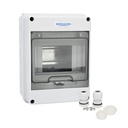 MOLLOM DIN Spărgător de circuite feroviare cutie de protecție cu ABS capac transparent, IP66 rezistent la apă pentru întrerupător de perete interior 5 Way