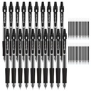 Shuttle Art Black Gel Pens, 48 Pack (20 Pen-uri cu 28 Refill-uri) Retractabile mediu punct Rollerball Gel Pen-uri de cerneala Smooth scris cu Grip confortabil pentru școală de birou acasă de lucru