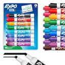 EXPO Dry Erase Markers, Low Odor Ink, Asortate Culori, Daltă Tip, 16 Conte - Whiteboard, Calendar, Organizarea, Înapoi la şcoală, Provizii profesor