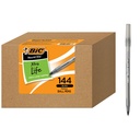 BIC Round Stic Xtra Life Ballpoint Pen, Ultra Long Performance, 144-Count in Black Ink