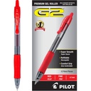 PILOT G2 Fine Point Red Gel Ink Pens, Duzen Box, 31022